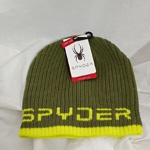NWT Spyder Mens Slouch Beanie Cedar Green One Size Winter Hat